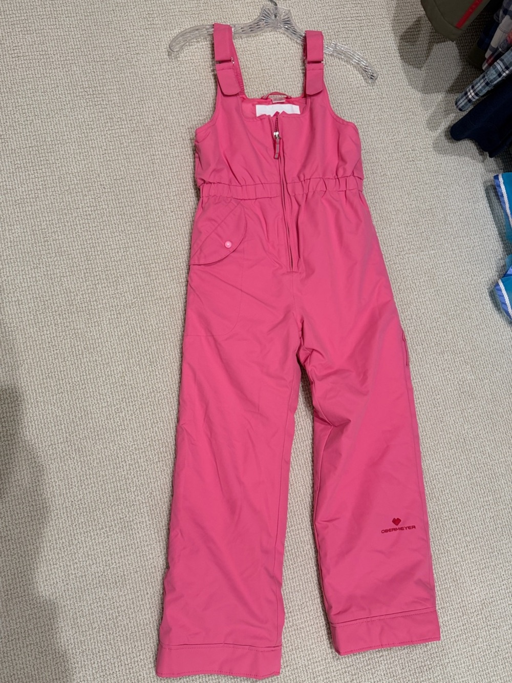 Obermeyer Bright Pink Girls' Snow Bibs